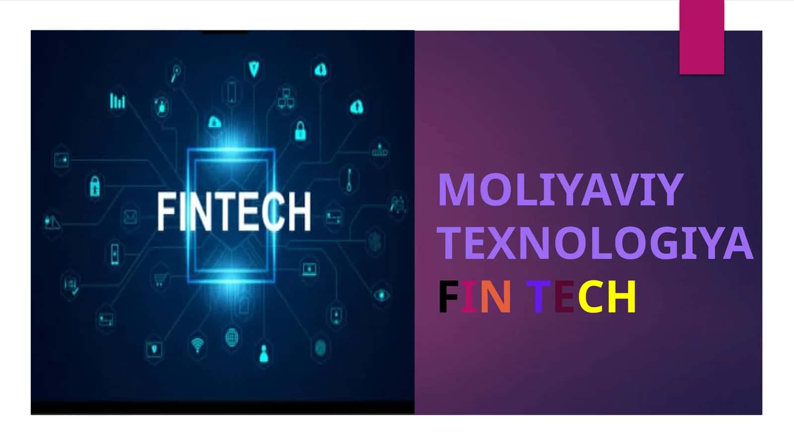 MOLIYAVIY TEXNOLOGIYA (FIN TECH)