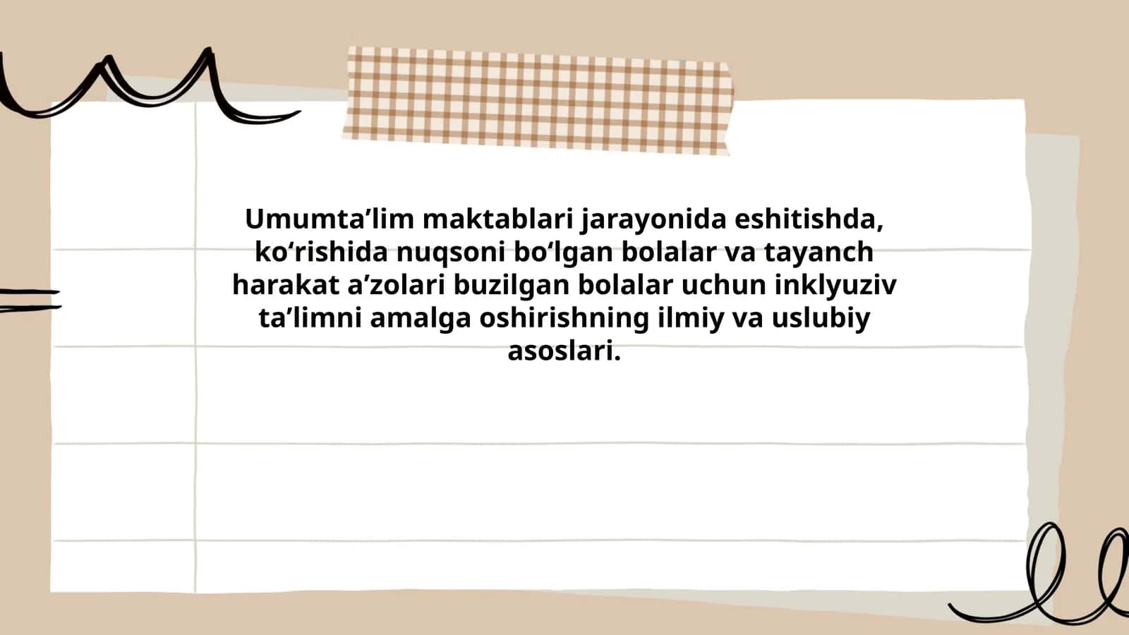 Inklyuziv ta'limning asoslari