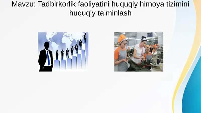Tadbirkorlik faoliyatini himoya qilish tizimi