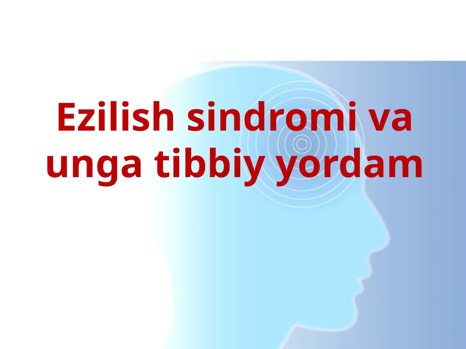 Ezilish sindromi va unga tibbiy yordam