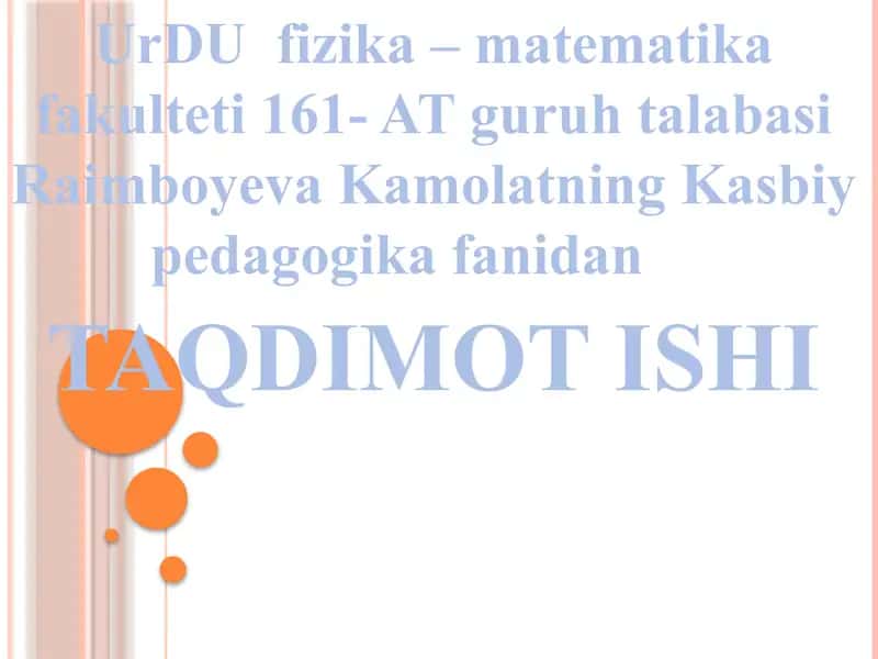 Fuqarolik tarbiyasi va Huquqiy tarbiya
