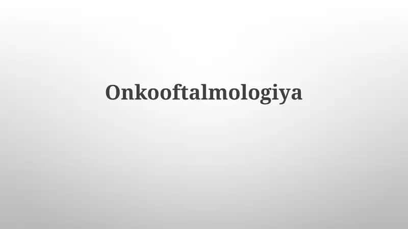 Bolalar oftalmologiyasi
