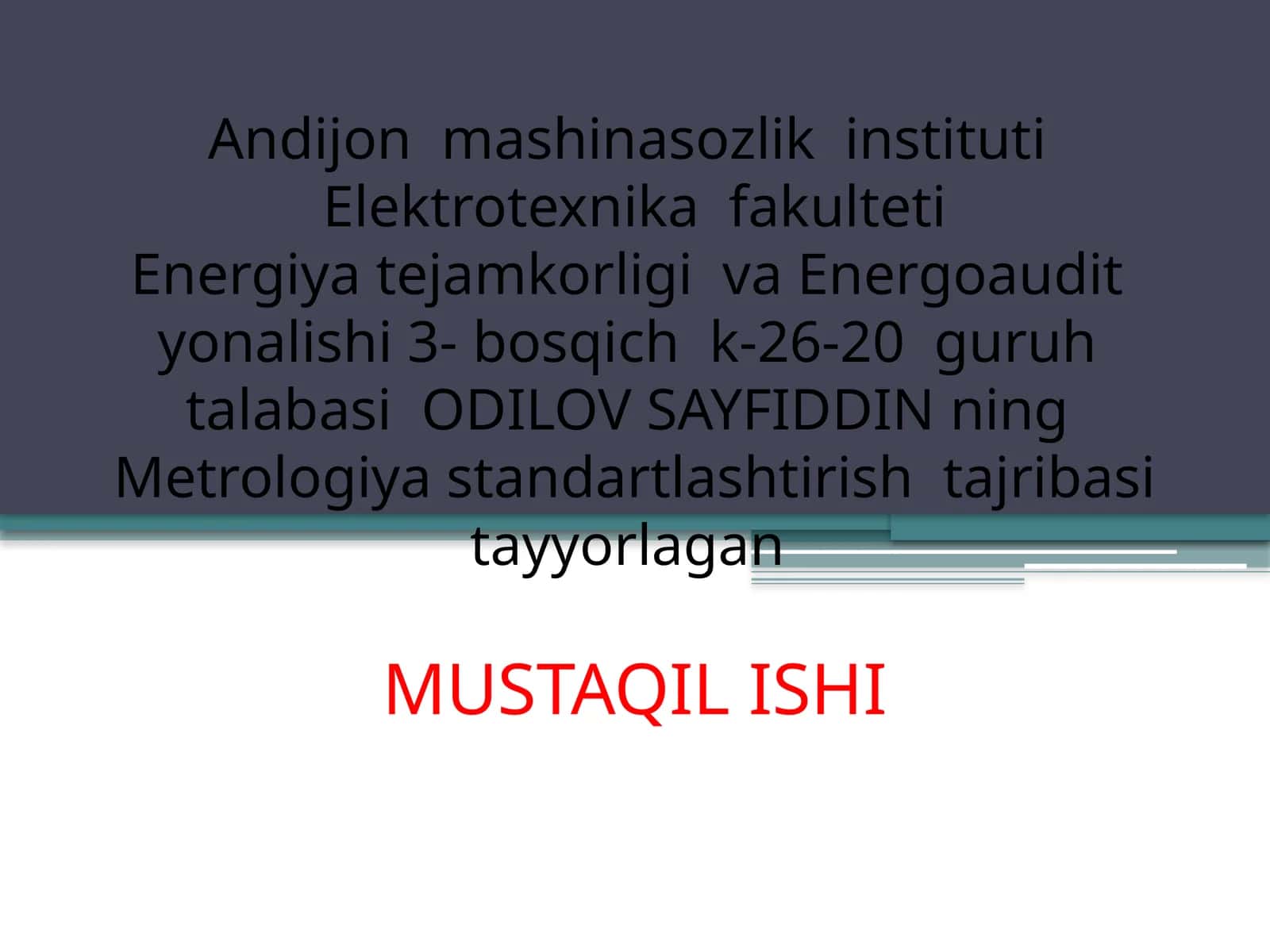 Texnik jihatdan tartibga solish Davlat tizimi