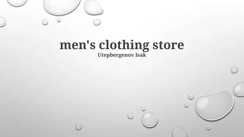 Men's Clothing Store