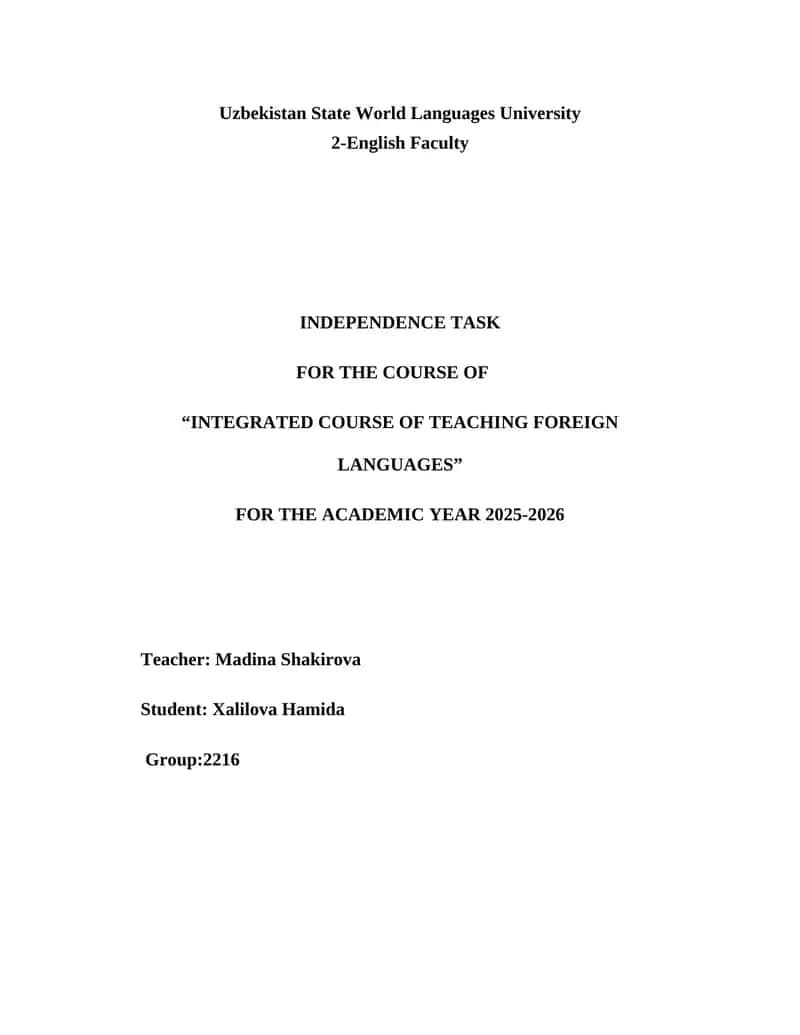Principles of Language Assessment and Test Design