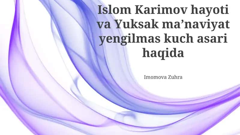 Yuksak Ma'naviyat – Eng Buyuk Kuch Kitobi