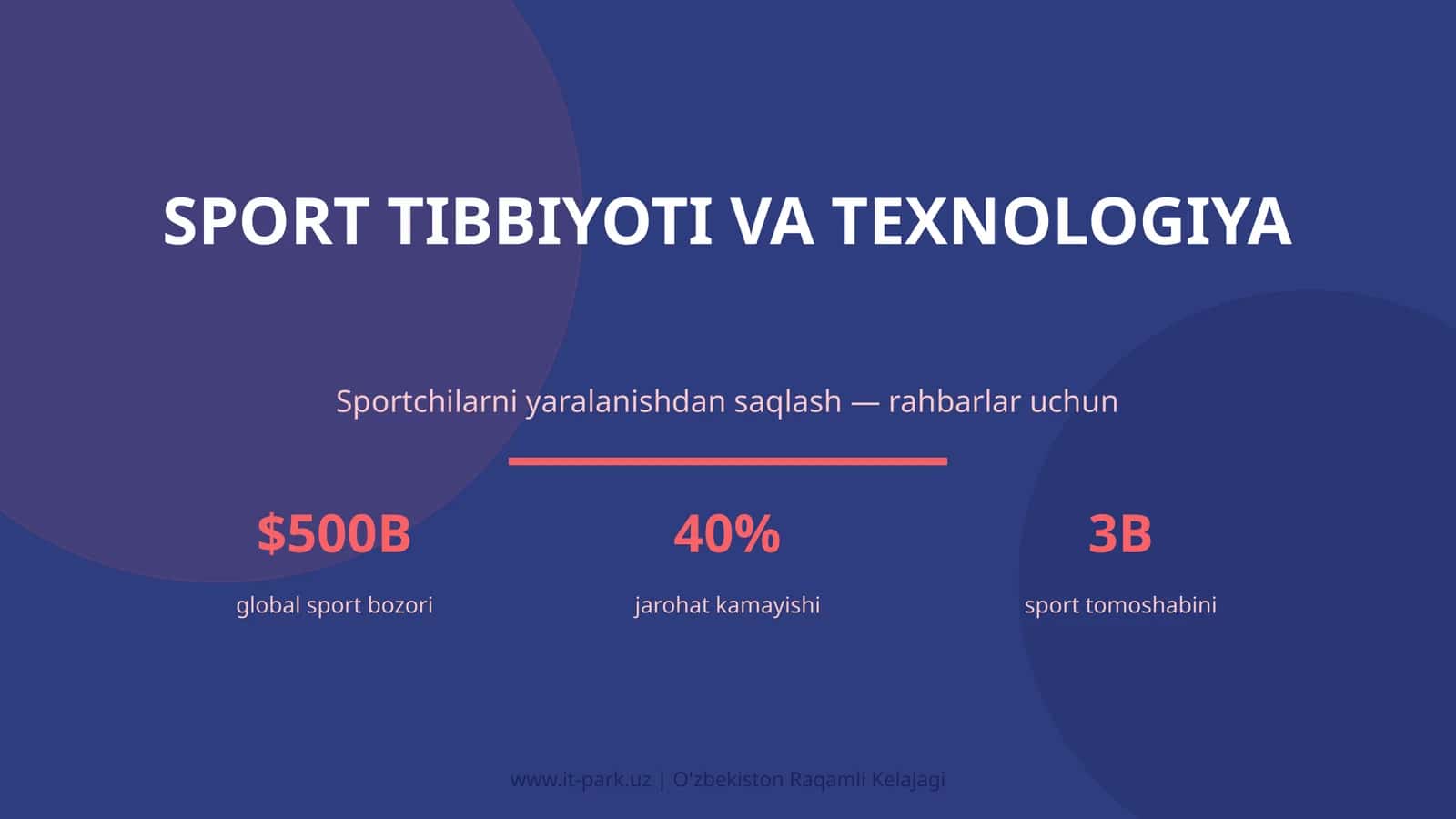 SPORT TIBBIYOTI VA TEXNOLOGIYA