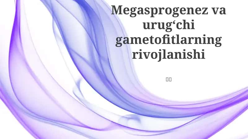 Megasporogenez: Boshlanish