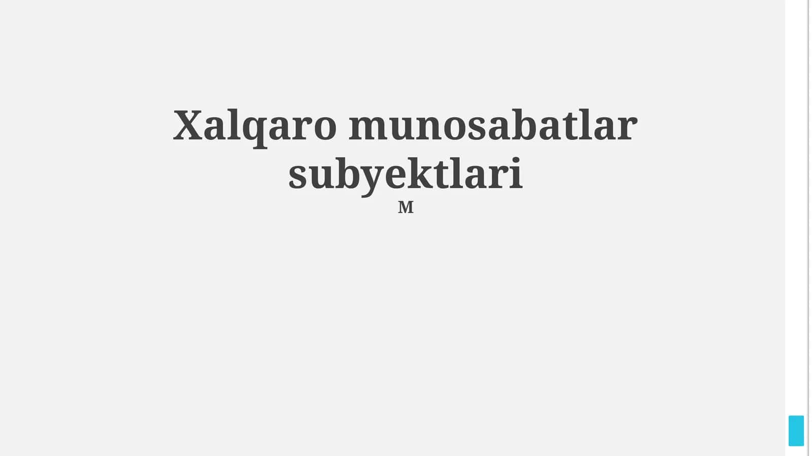 Xalqaro munosabatlar subyektlari