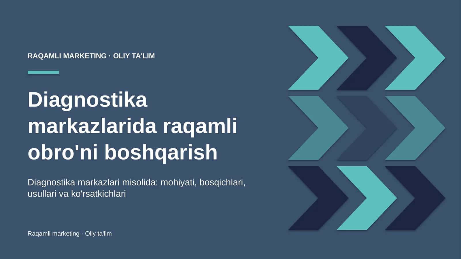 diagnostika markazlarida raqamli obro'ni boshqarish 3934