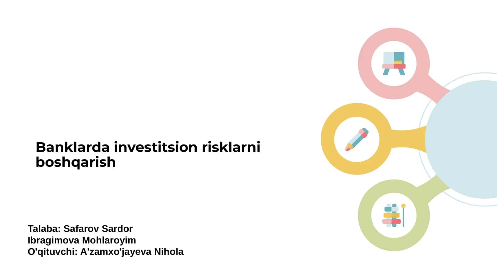 Banklarda investitsion risklarni boshqarish