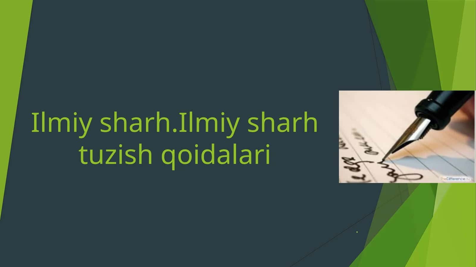 Ilmiysharh.Ilmiysharhtuzishqoidalari