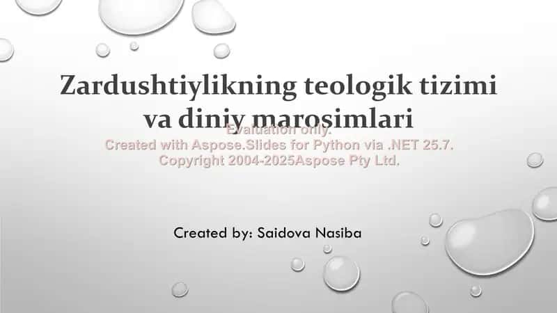 Zardushtiylikning teologik tizimi va diniy marosimlari