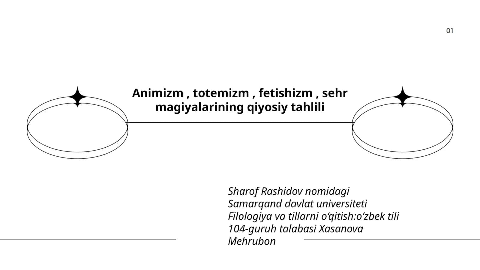 Animizm, totemizm, fetishizm, sehr magiyalarining qiyosiy tahlili