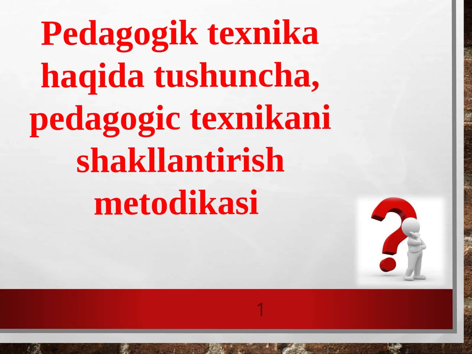 Pedagogik texnika