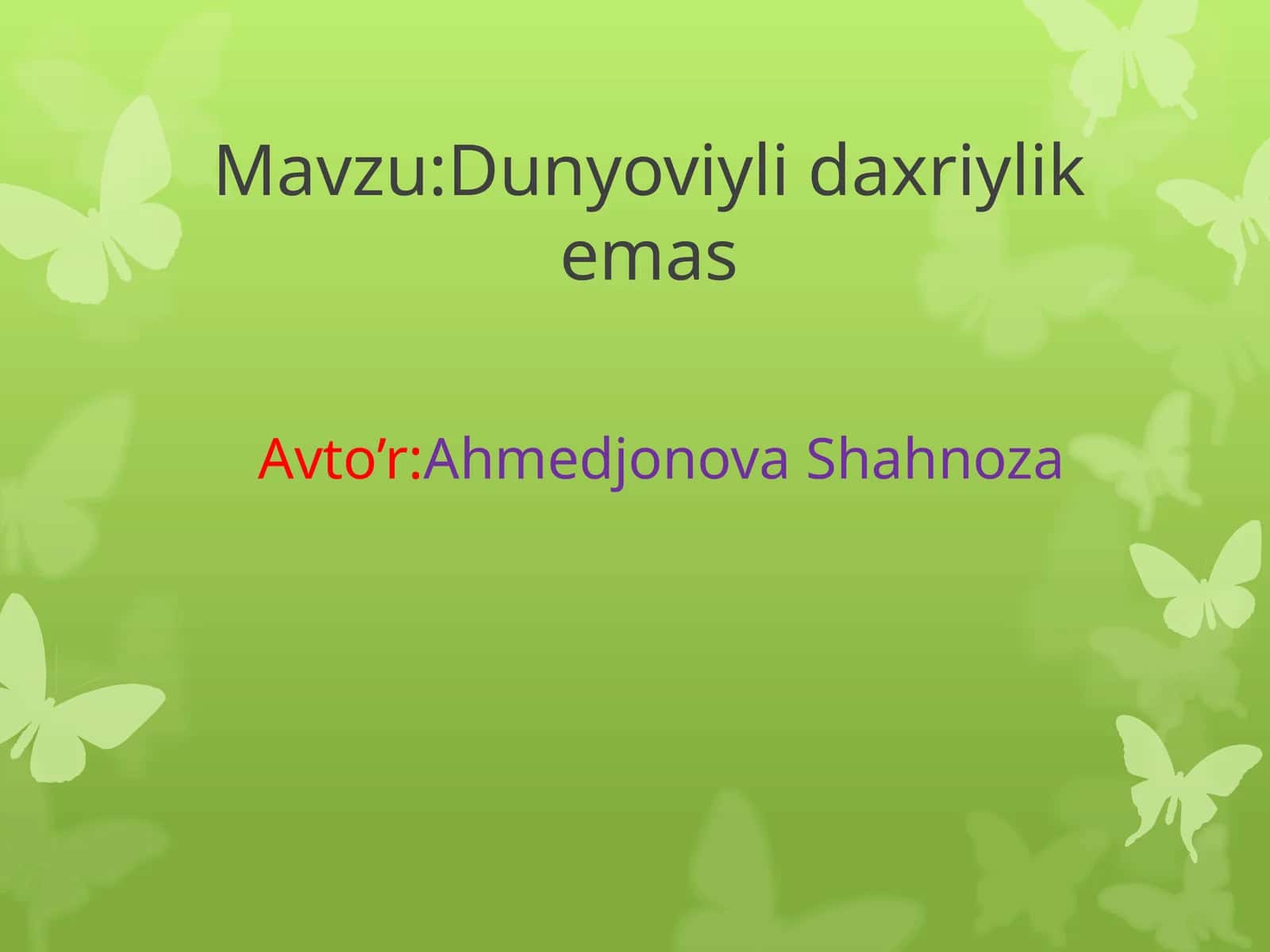 Dunyoviylidaxriylikemas