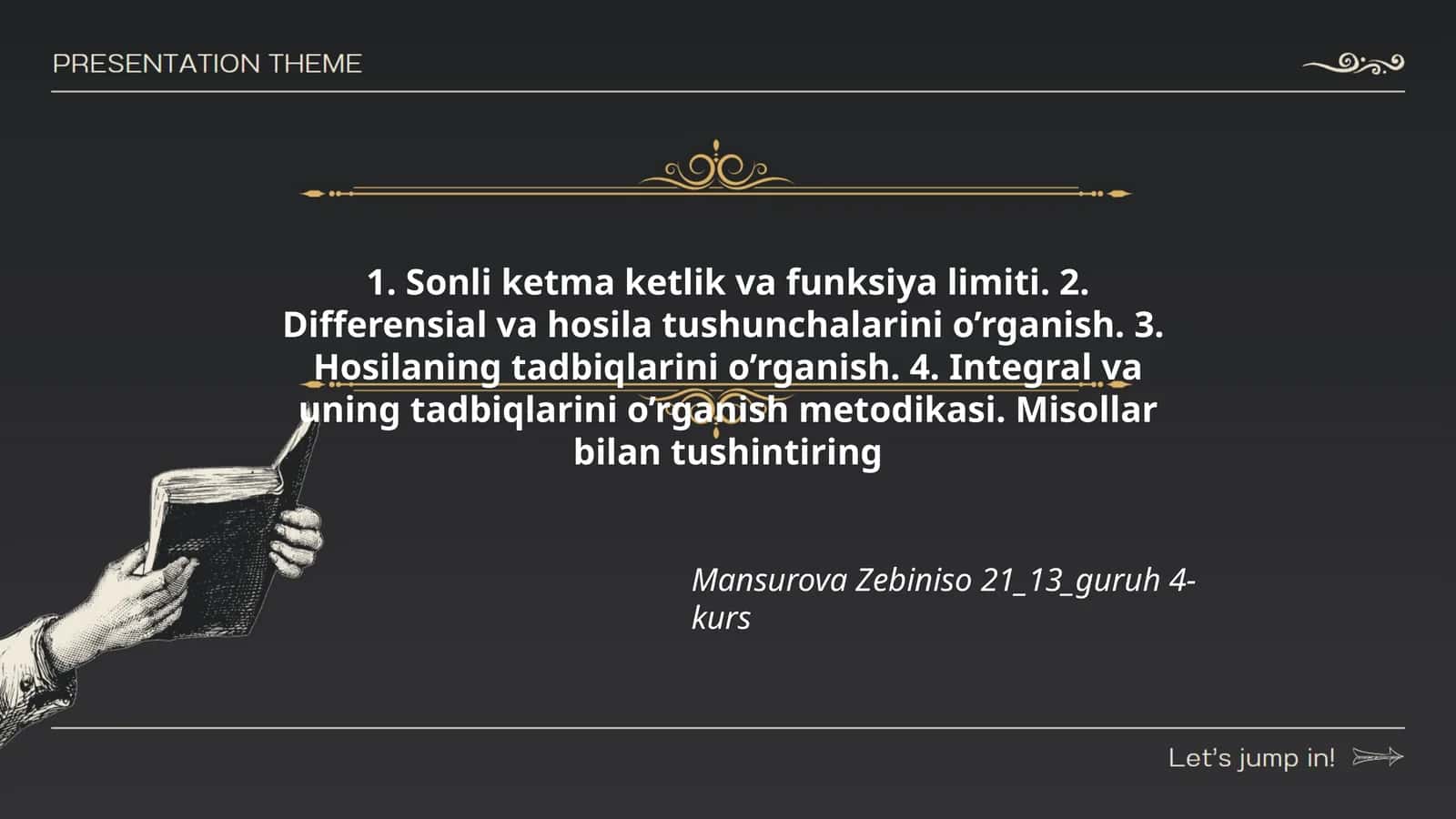 Misollar bilan tushintiring