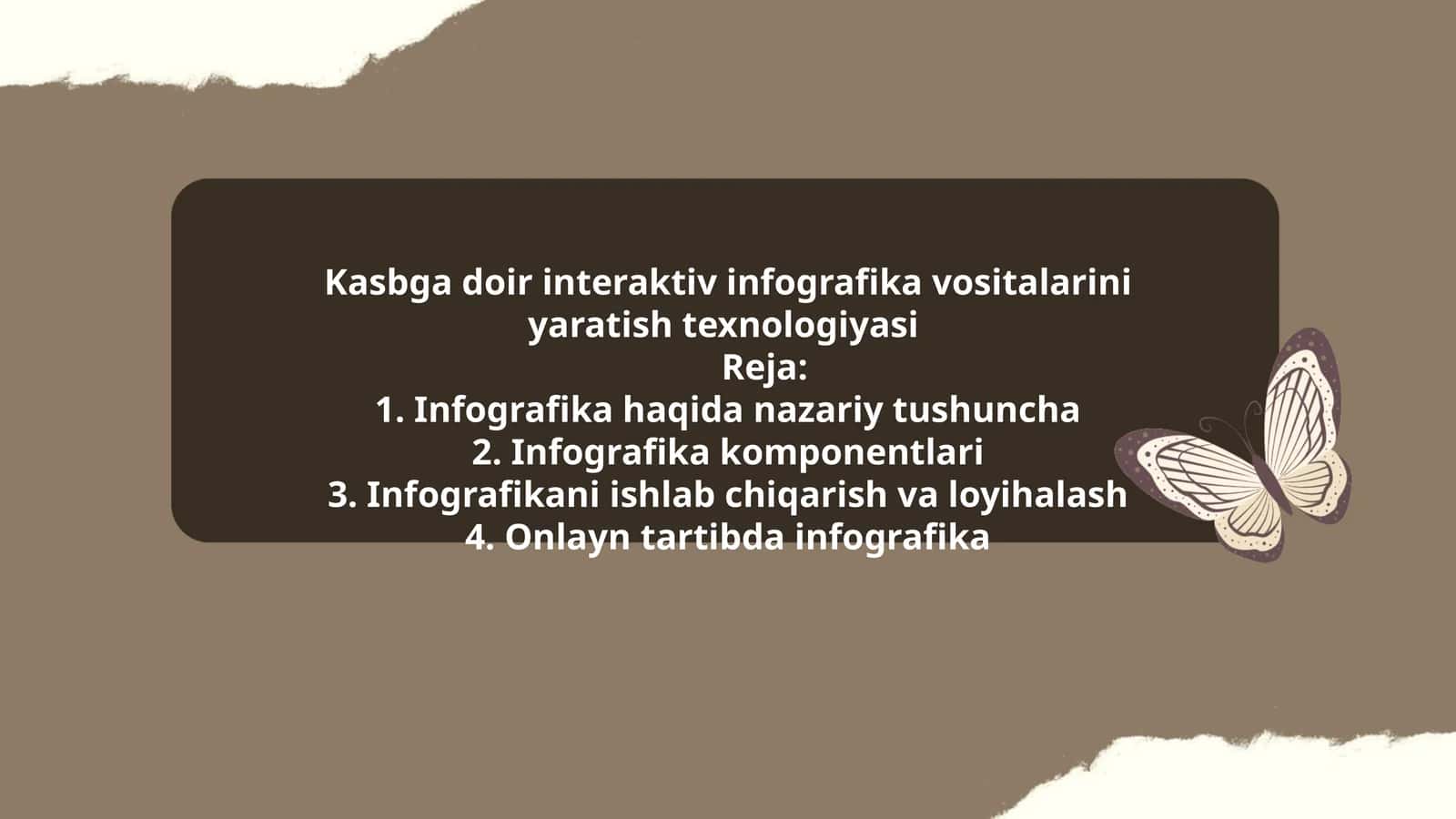 Kasbga doir interaktiv infografika vositalarini yaratish texnologiyasi