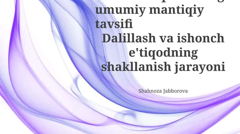 Mantiq va Fikrlash Asoslari