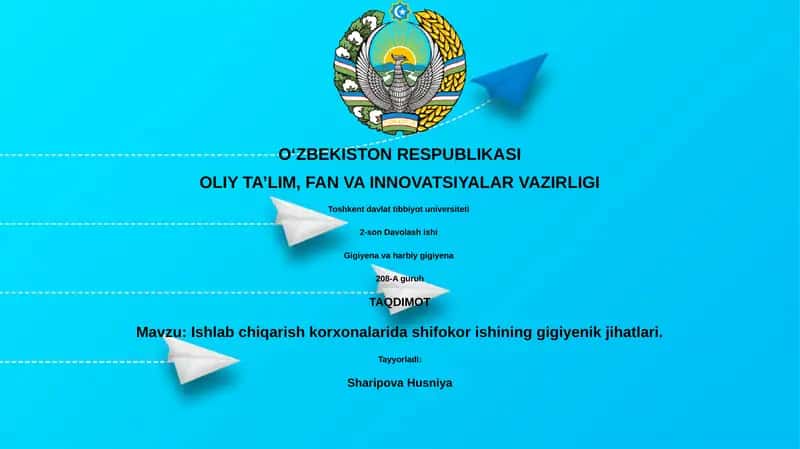 Ishlab chiqarish korxonalarida shifokor ishining gigiyenik jihatlari