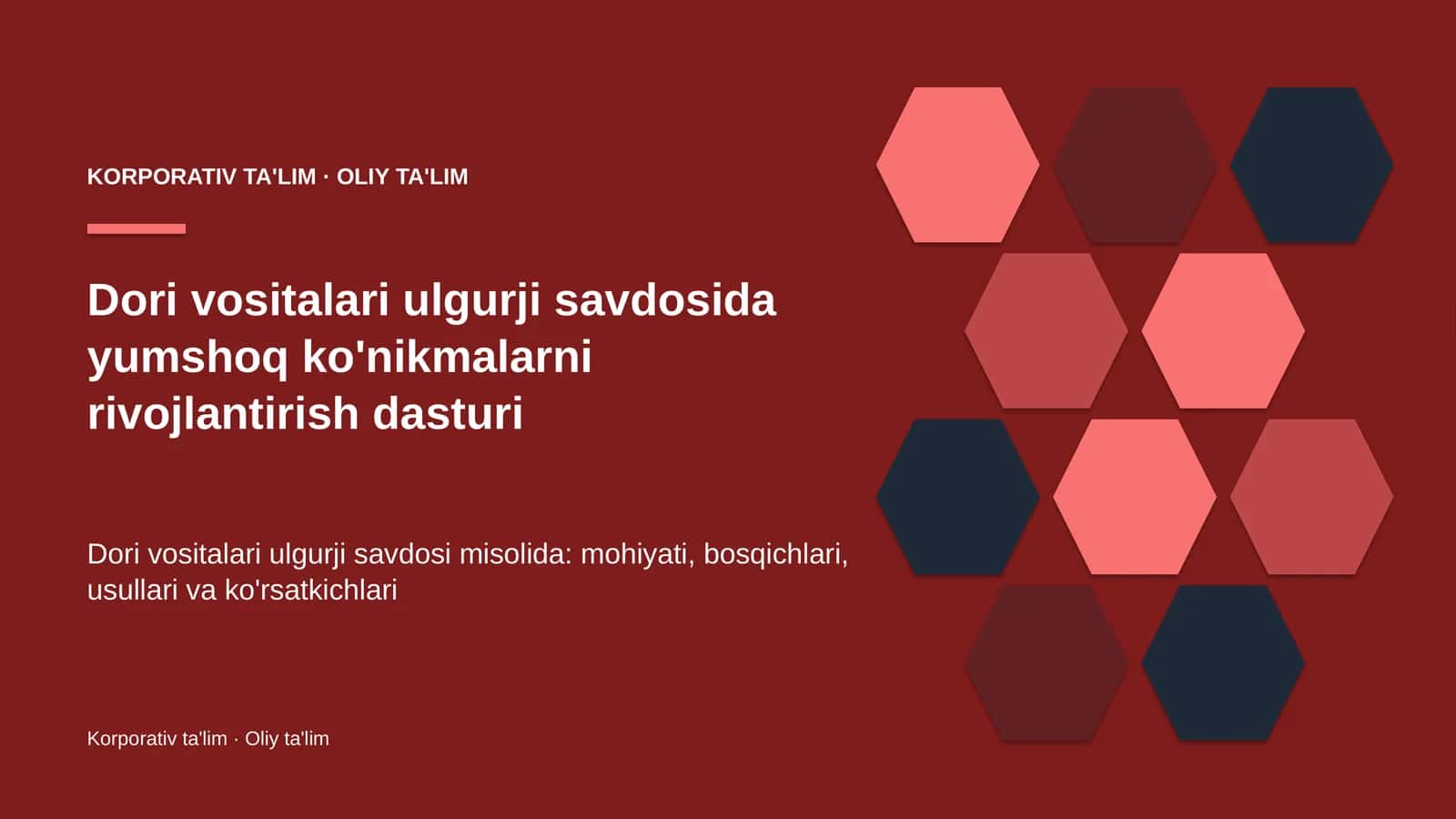 dori vositalari ulgurji savdosida yumshoq ko'nikmalarni rivojlantirish dasturi 1364