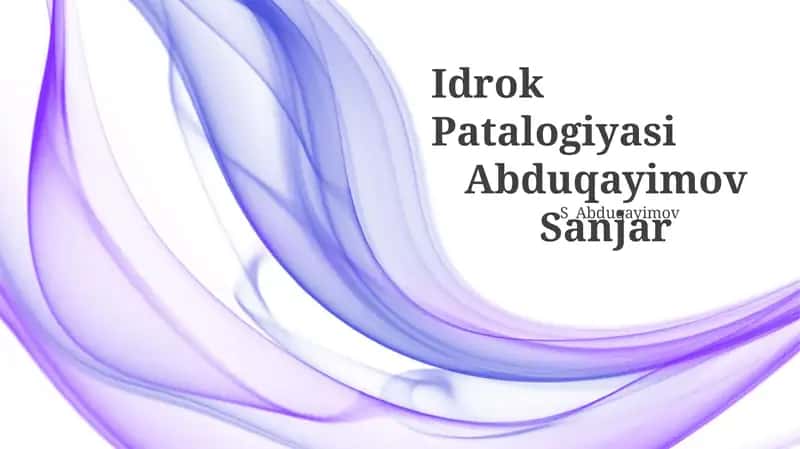Idrok Patalogiyasi