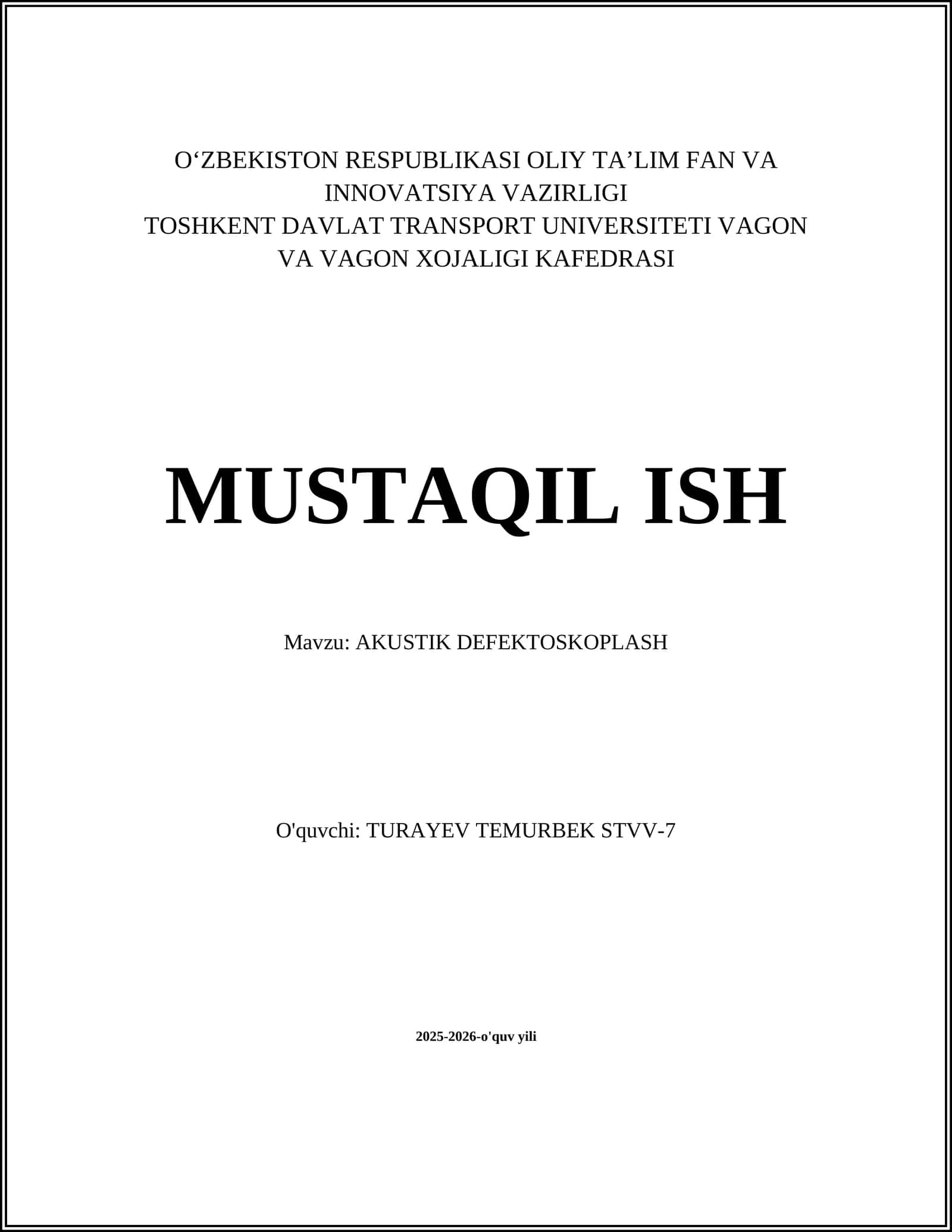AKUSTIK DEFEKTOSKOPLASH