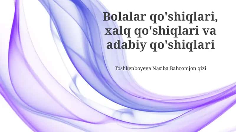 Bolalar qo'shiqlari