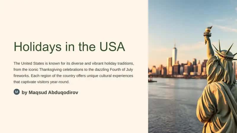 Holidays in the USA