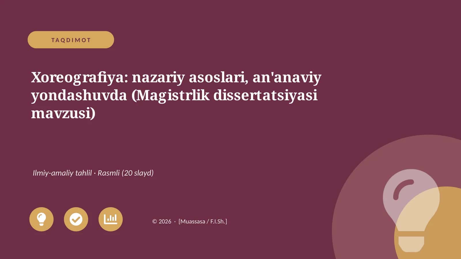 Xoreografiya: nazariy asoslari, an'anaviy yondashuvda