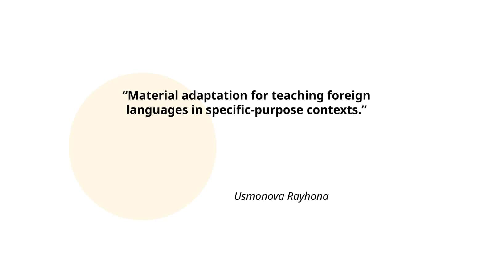 Material adaptation for teaching foreign languages in specific-purpose contexts