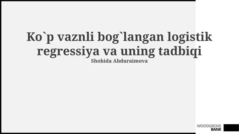 Multikollinearlıqni Hisobga Olgan Holda Model Qurish