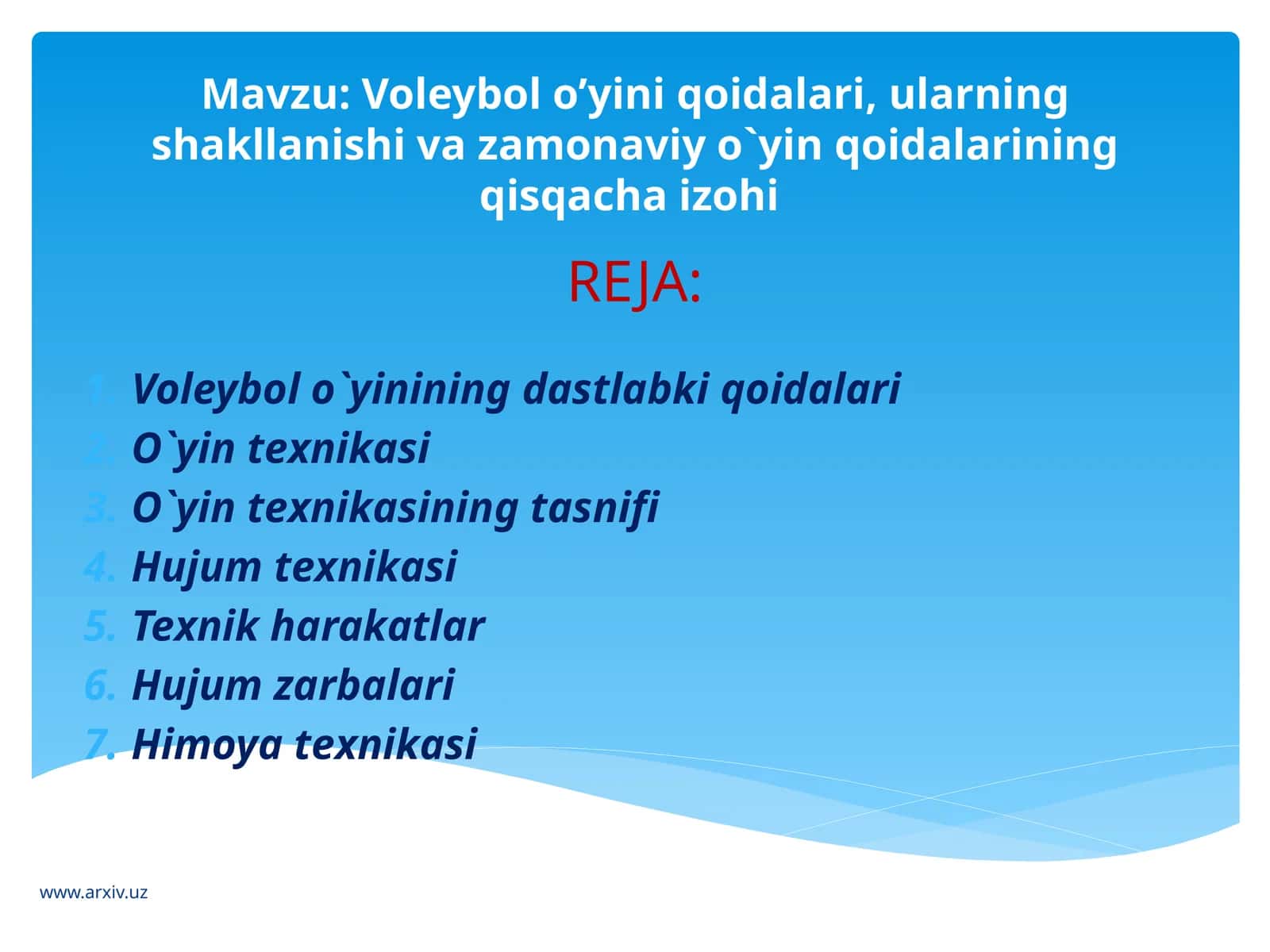 Voleybolo’yini qoidalari