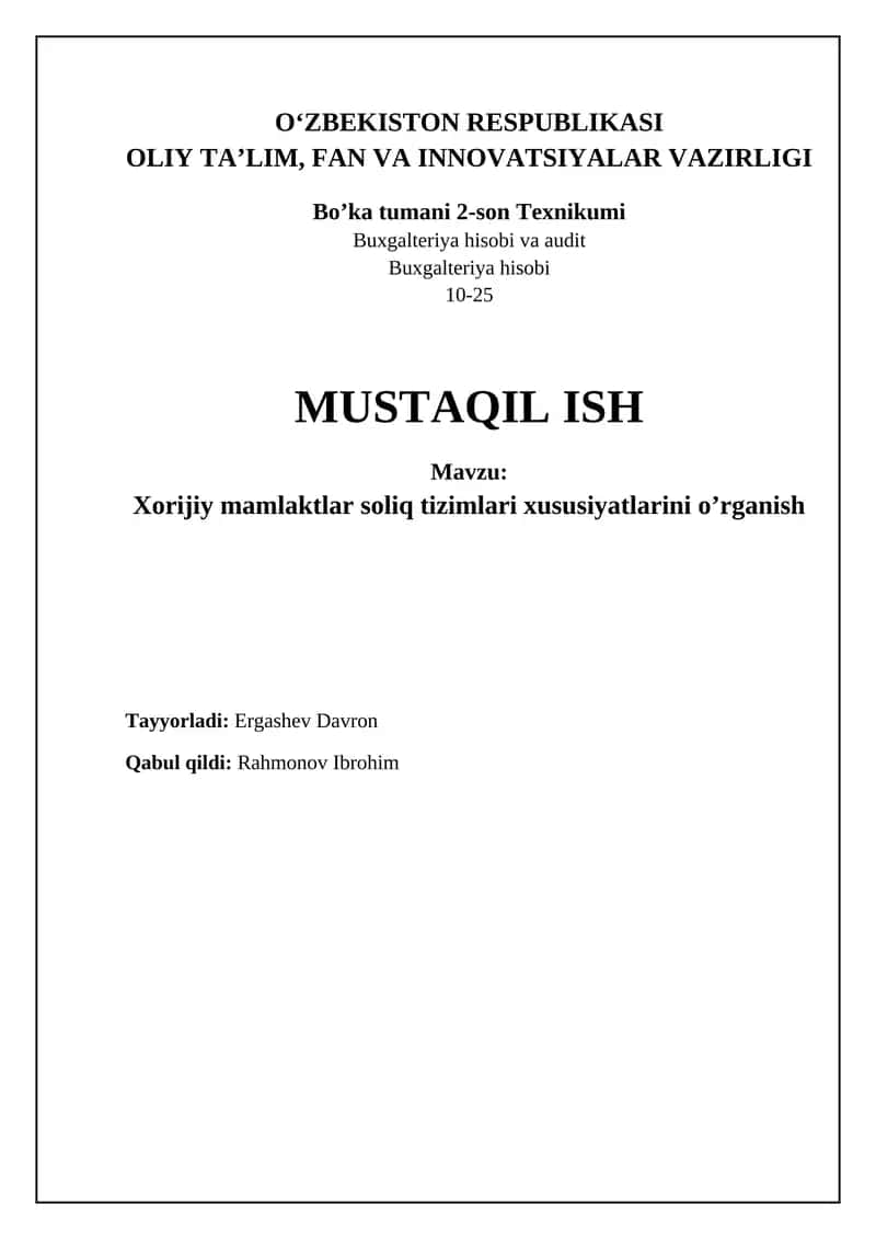 Buxgalteriya hisobi va audit