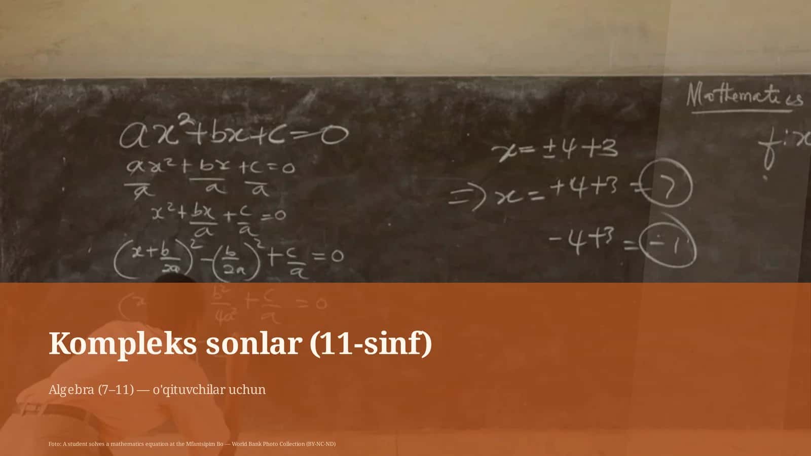 Kompleks sonlar (11-sinf)