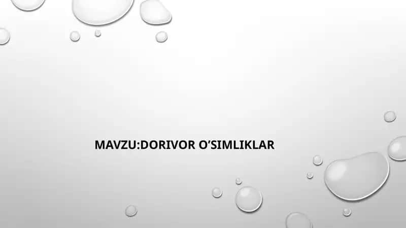 Dorivoroʼsimliklar