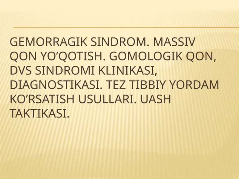 Gemorragik Sindrom