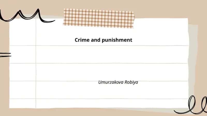 Crime and punishment