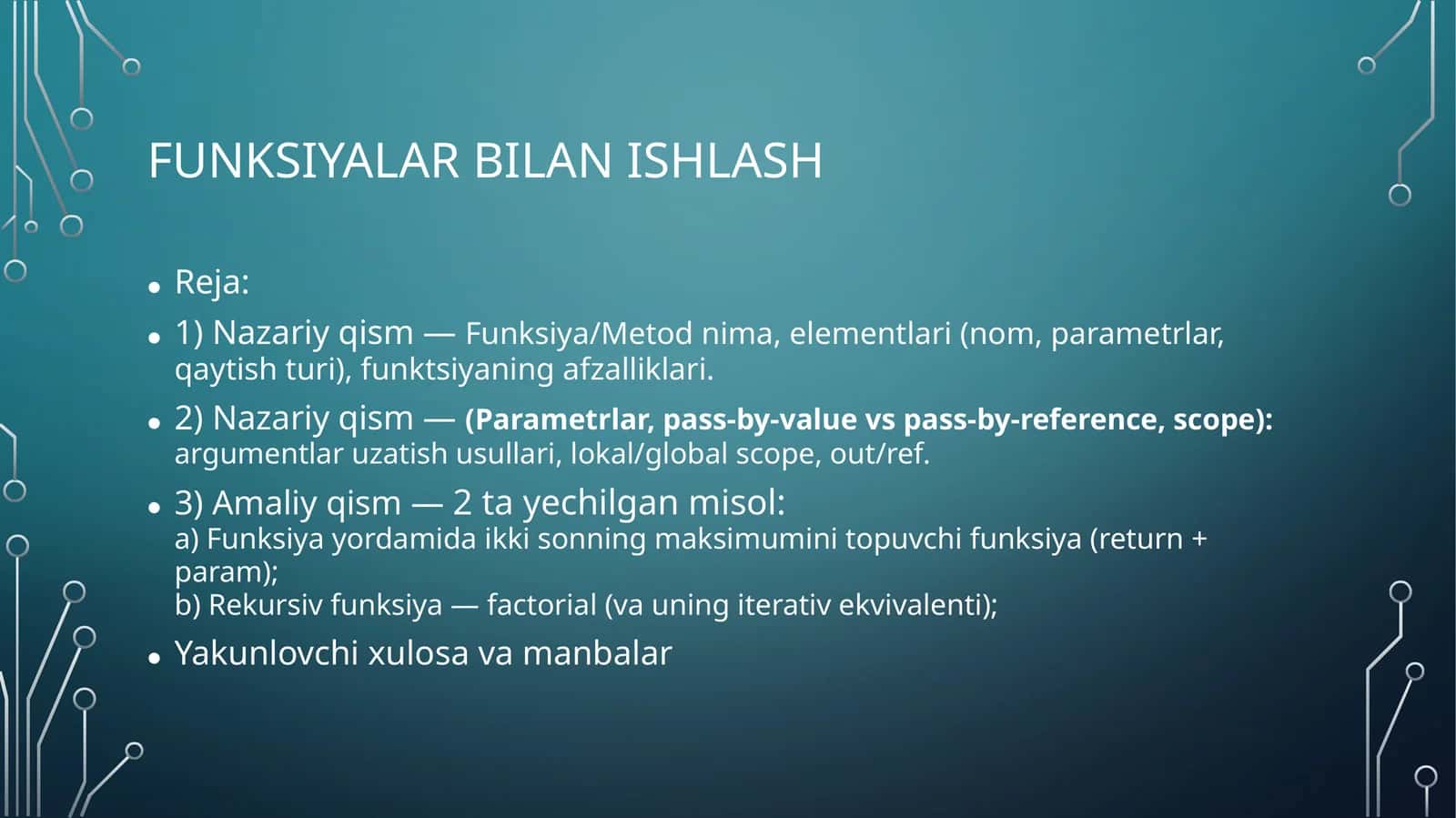 Funksiyalarbilanishlash