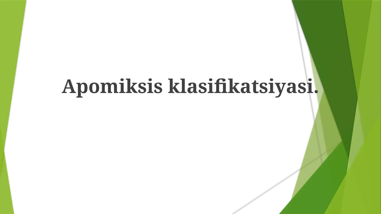 Apomiksisklasifikatsiyasi
