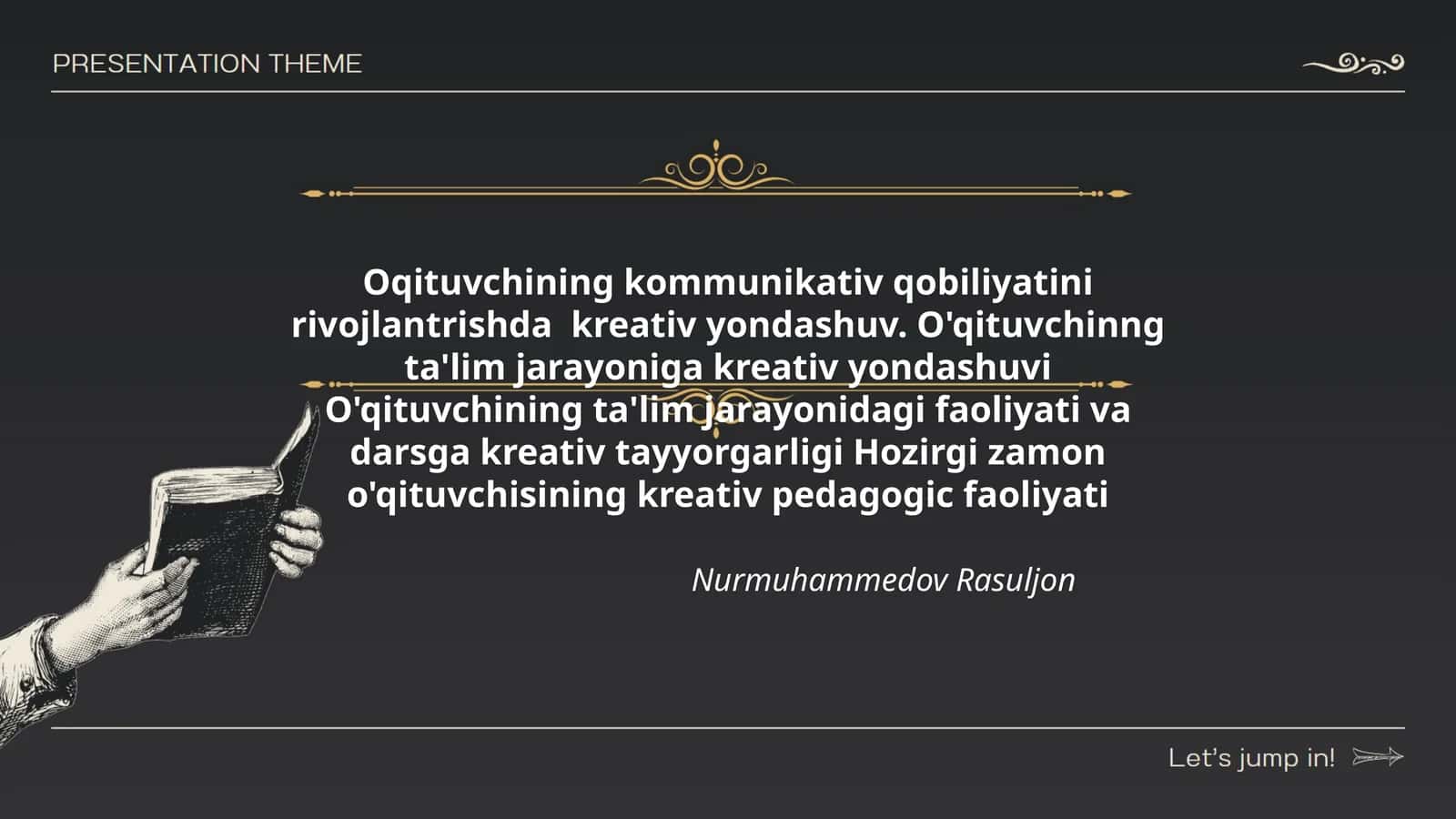 Oqituvchining kommunikativ qobiliyatini rivojlantrishda kreativ yondashuv