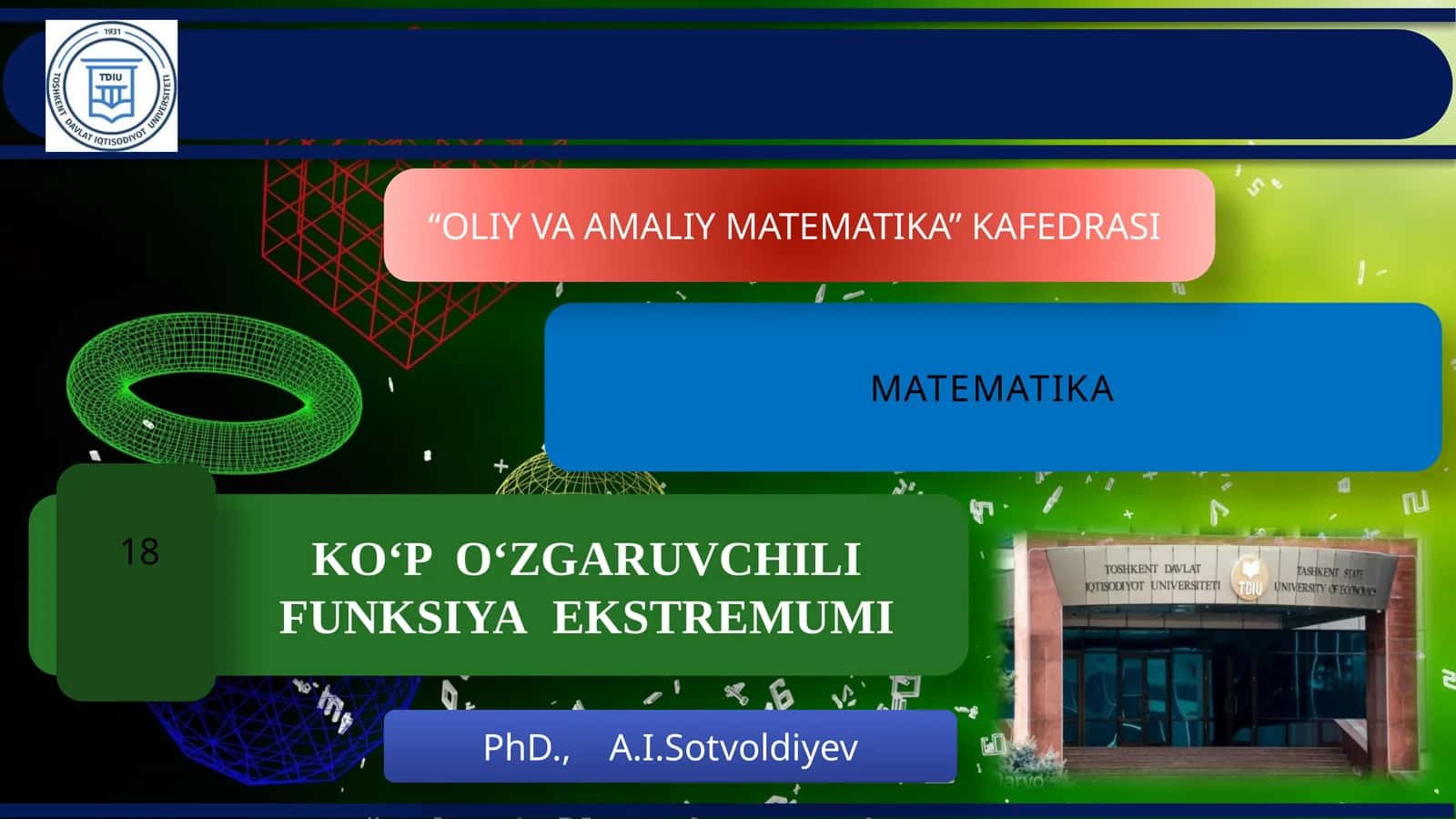 OLIY VA AMALIY MATEMATIKA
