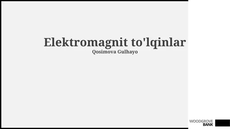 Elektromagnit to'lqinlar
