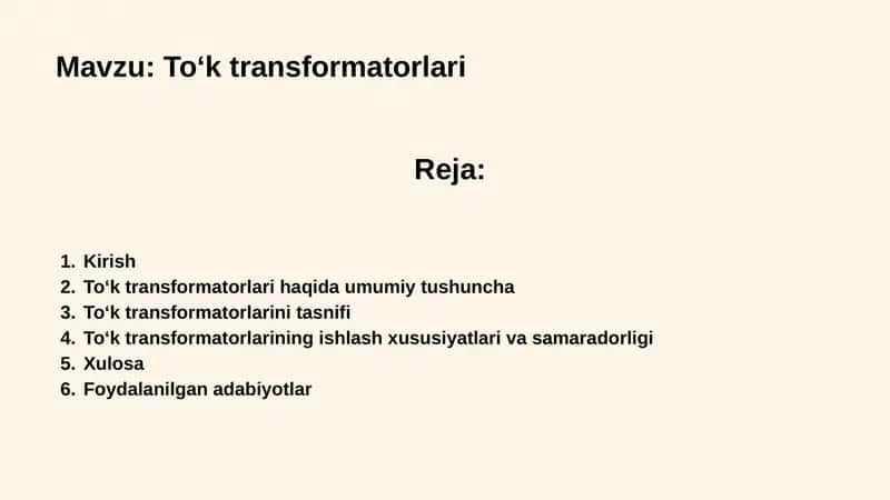 To‘ktransformatorlari