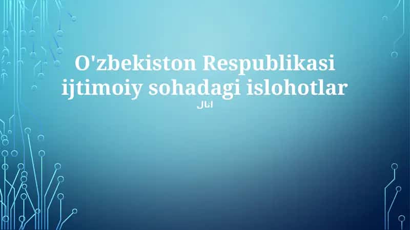 Ijtimoiy Islohotlar