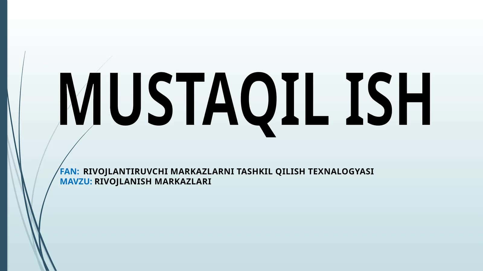 RIVOJLANISH MARKAZLARI