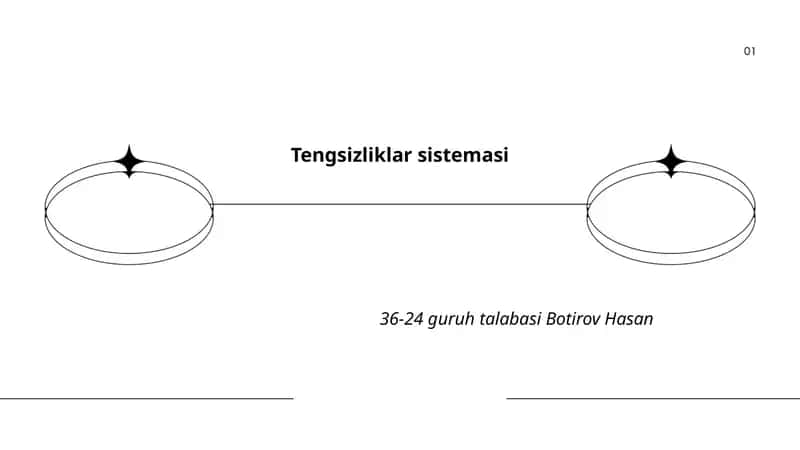 Tengsizliklar sistemasi