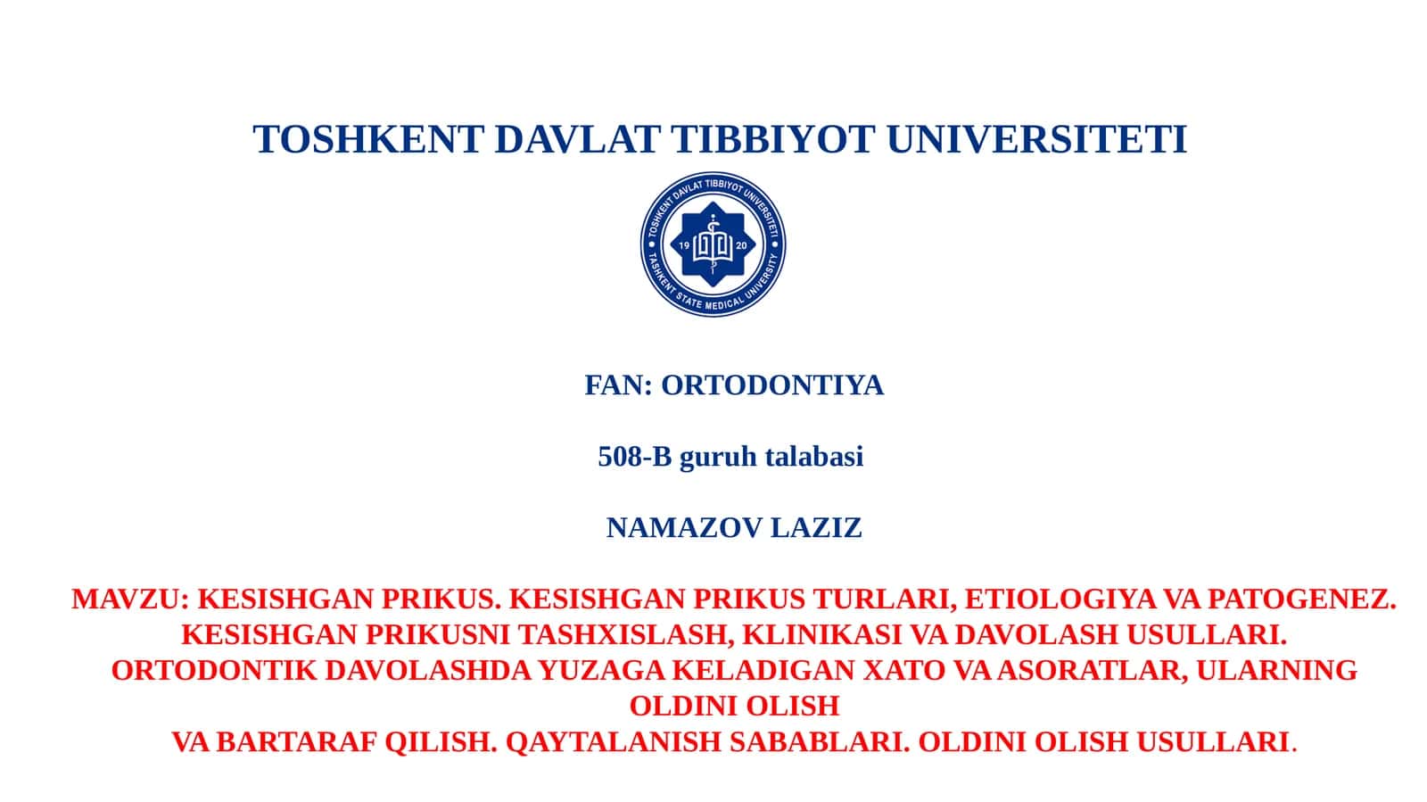 KESISHGAN PRIKUS