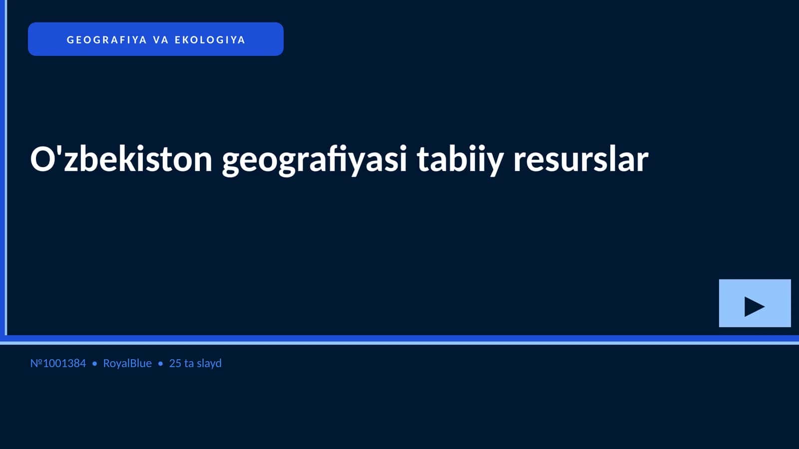 O'zbekiston geografiyasi tabiiy resurslar