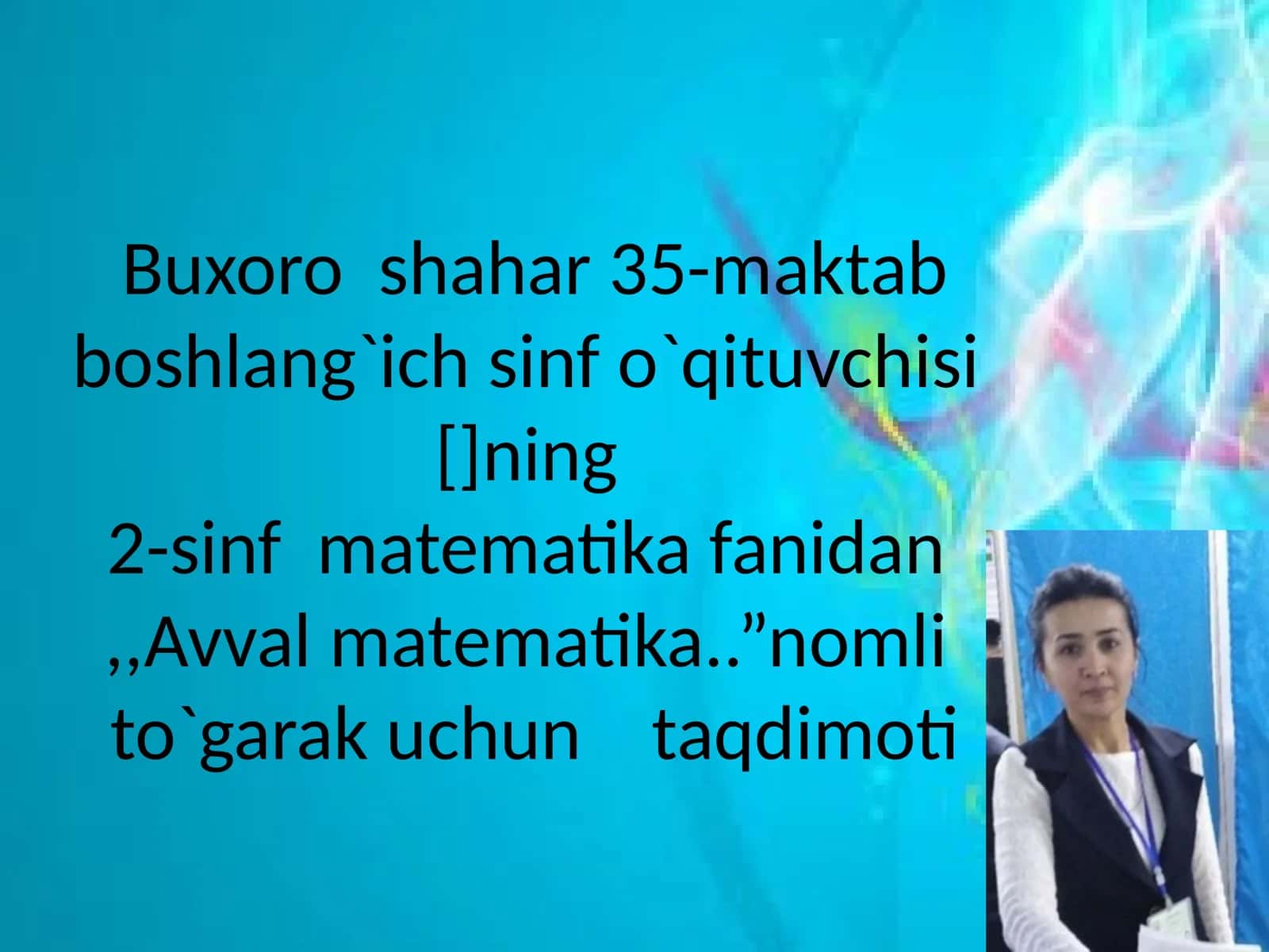 2-sinf matematika fanidan,,Avval matematika..”nomli to`garak uchun taqdimoti